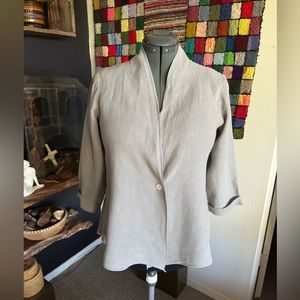 NWT Fenini Linen Jacket with Pockets